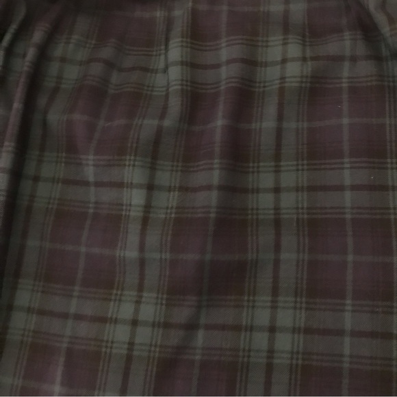 Vintage Rafaella Wool Plaid Wrap Skirt with fringe - Picture 6 of 10